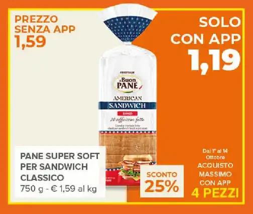 Pane super soft per sandwich classico