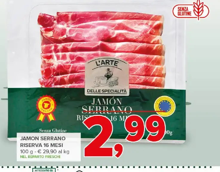Jamon Serrano riserva 16 mesi