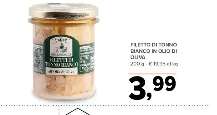 Filetto di tonno bianco in olio di oliva