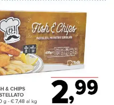 Fish & chips pastellato
