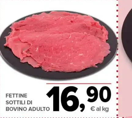Fettine sottili di bovino adulto