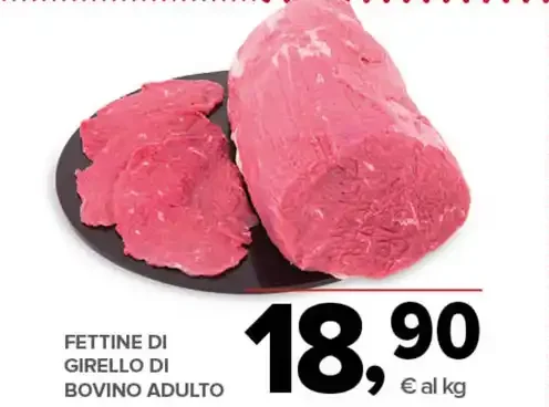 Fettine di girello di bovino adulto