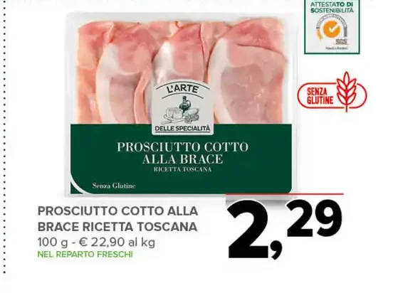 Prosciutto cotto alla brace
