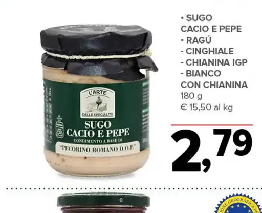 Sugo cacio e pepe