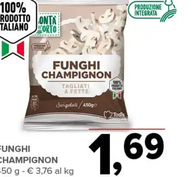 Funghi champignon tagliati a fette