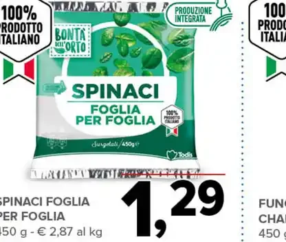 Spinaci foglia per foglia