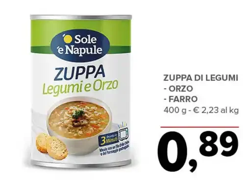 Zuppa di legumi orzo farro