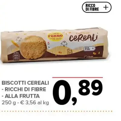 Biscotti cereali ricchi di fibre alla frutta
