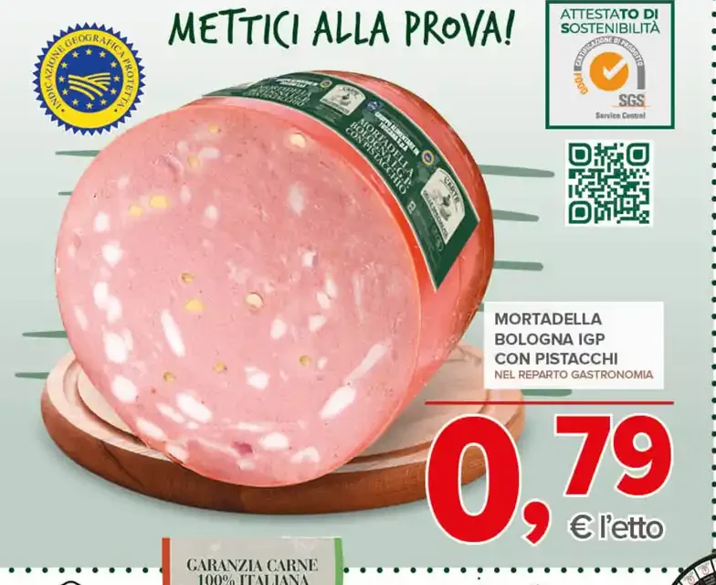 Mortadella Bologna IGP con pistacchi