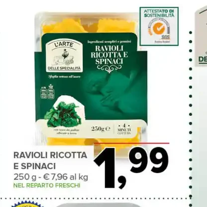 Ravioli ricotta e spinaci