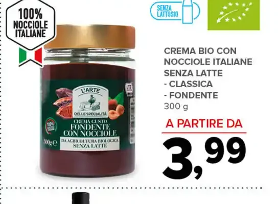 Crema bio con nocciole italiane