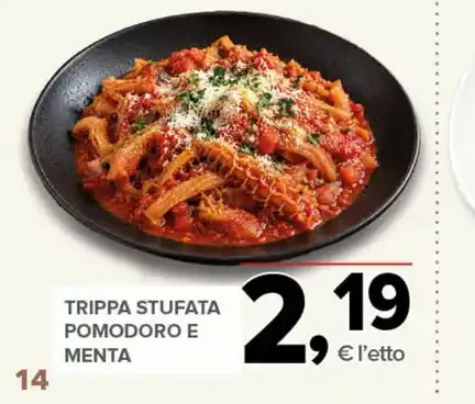 Trippa stufata pomodoro e menta