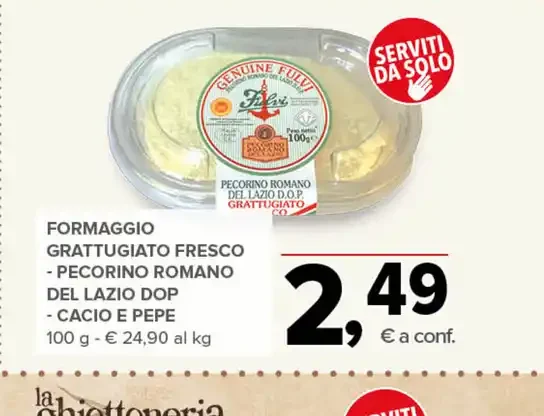 Formaggio grattugiato fresco
