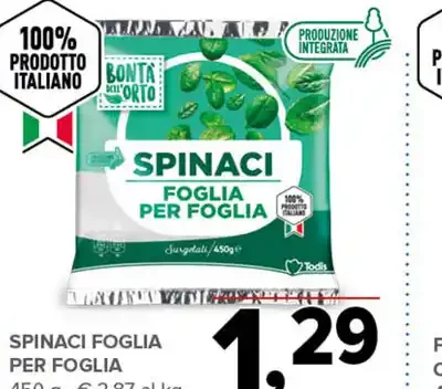 Spinaci foglia per foglia
