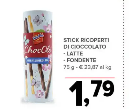 Stick ricoperti di cioccolato