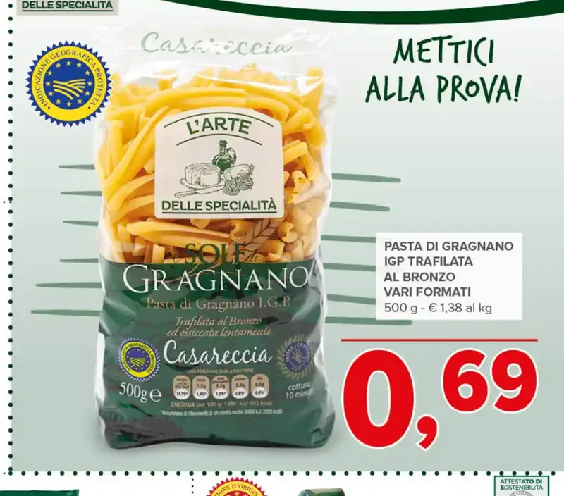 Pasta di Gragnano IGP trafilata al bronzo, vari formati