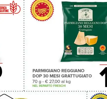 Parmigiano Reggiano DOP 30 mesi grattugiato