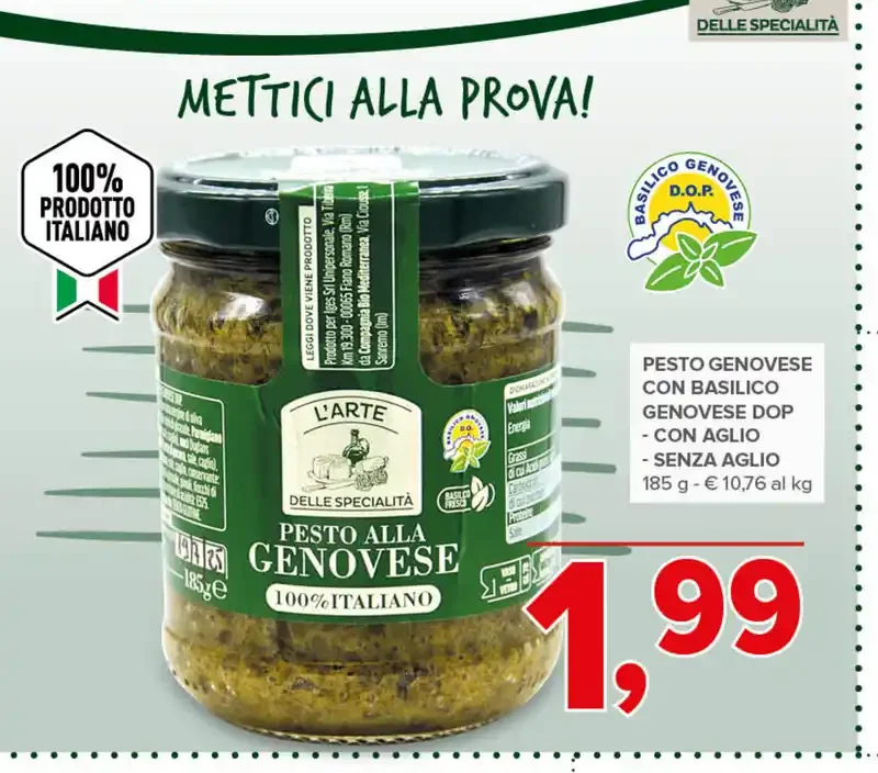 Pesto genovese con basilico genovese DOP
