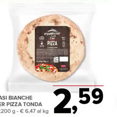 Basi bianche per pizza tonda
