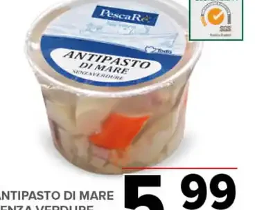 Antipasto di mare senza verdure