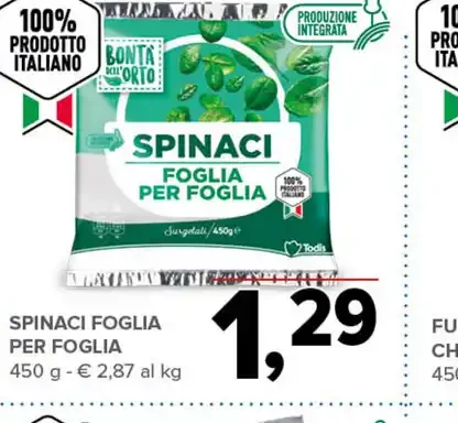 Spinaci foglia per foglia