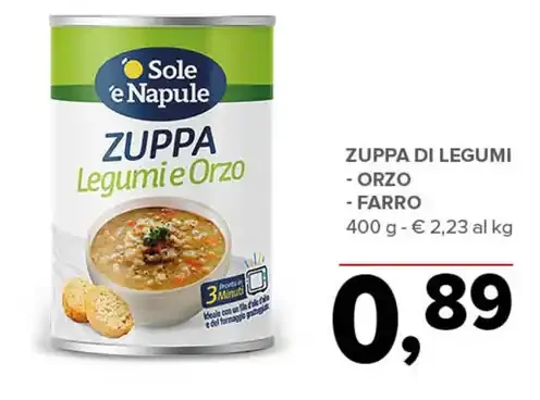 Zuppa di legumi orzo farro