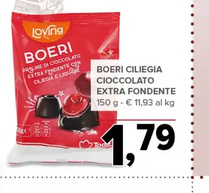 Boeri ciliegia cioccolato extra fondente