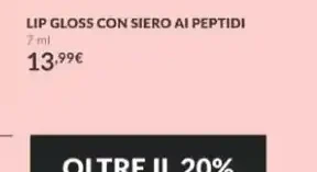 Lip gloss con siero ai peptidi