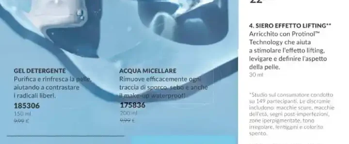 Gel detergente o acqua micellare Anew