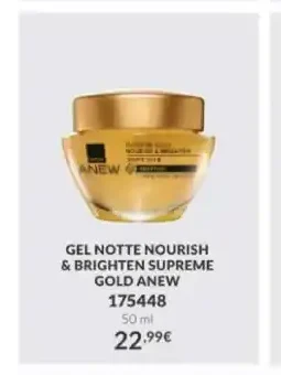 Gel notte Nourish & Brighten Supreme Gold Anew