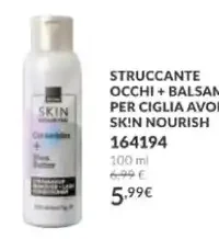 Struccante occhi + balsamo per ciglia Avon Skin Nourish