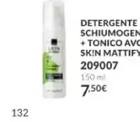 Detergente schiumogeno + tonico Avon Skin Mattify