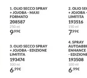 Olio secco spray jojoba maxi formato