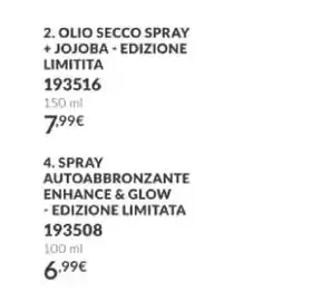 Olio secco spray jojoba edizione limitata