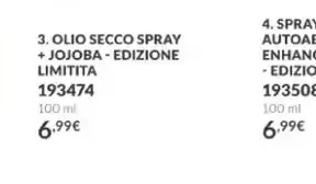 Olio secco spray jojoba edizione limitata