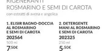 Elisir bagno-doccia al rosmarino e semi di carota