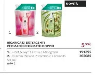 Ricarica di detergente per mani in formato doppio