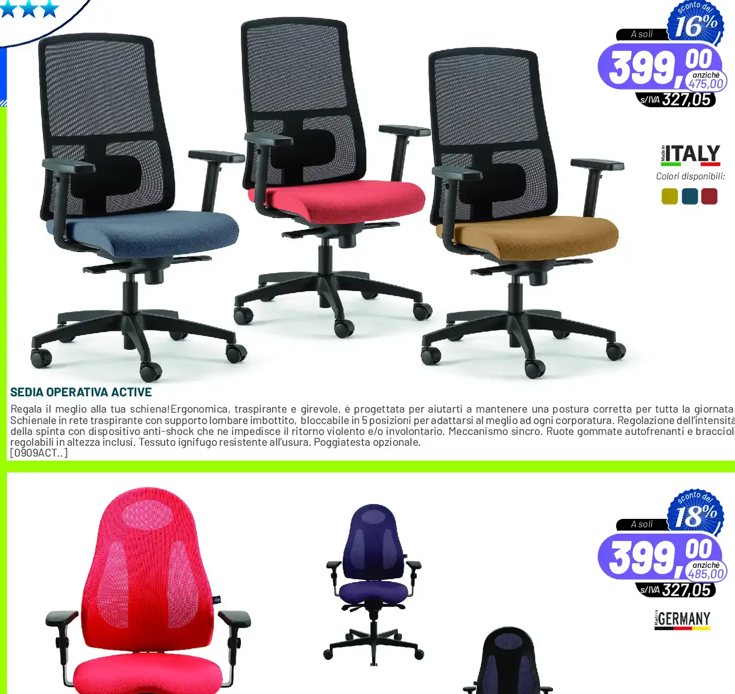 Sedia operativa Active