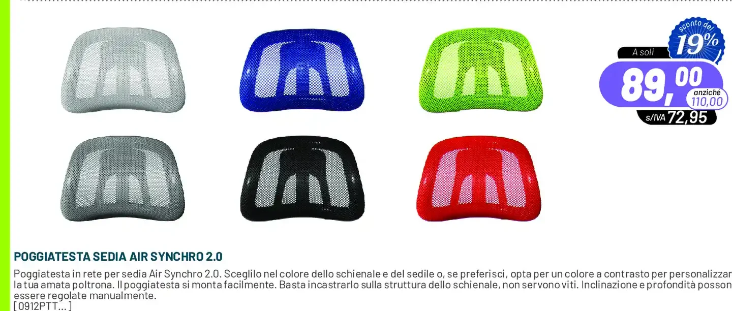 Poggiatesta sedia Air Synchro 2.0