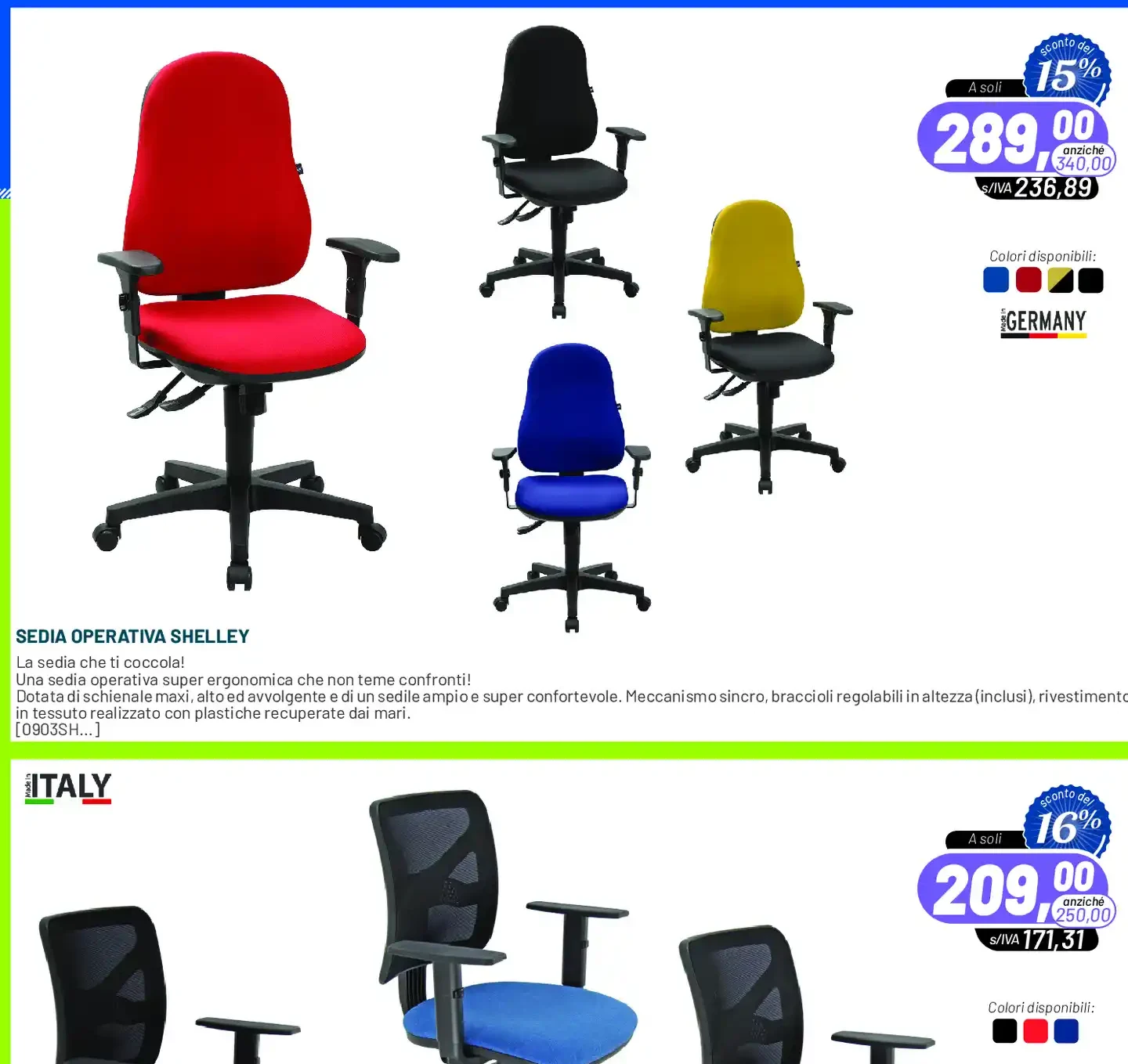Sedia operativa Shelley