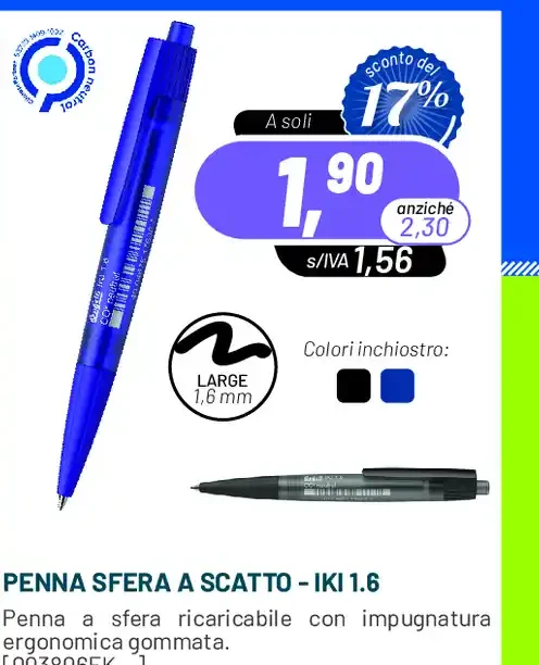 Penna sfera a scatto IKI 1.6