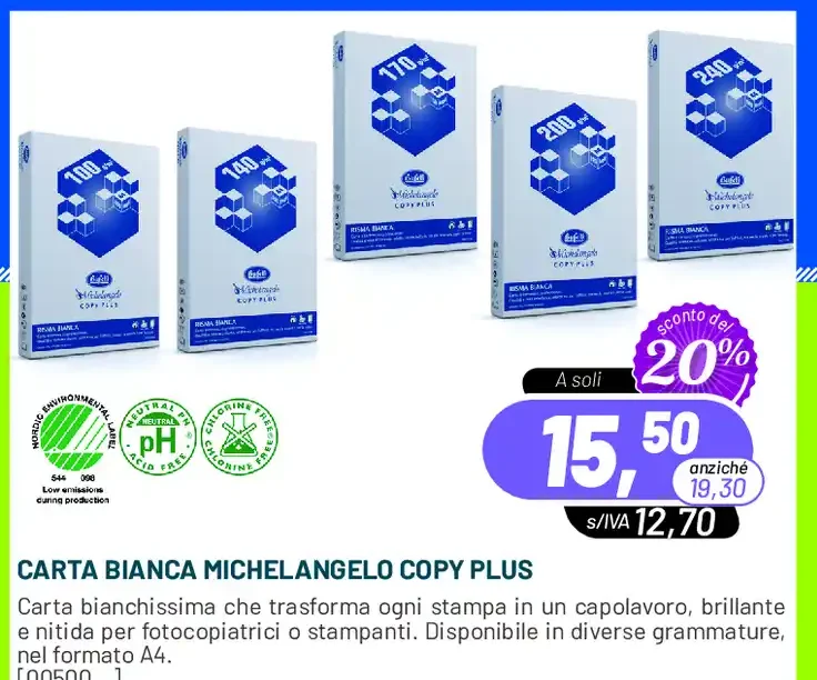 Carta bianca Michelangelo Copy Plus