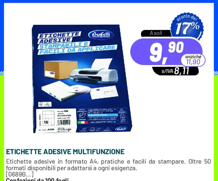 Etichette adesive multifunzione