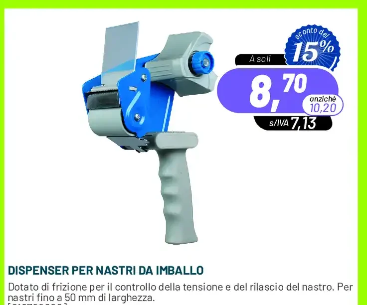 Dispenser per nastri da imballo