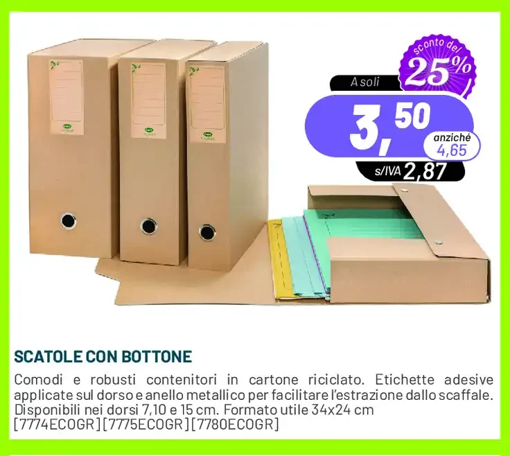 Scatole con bottone