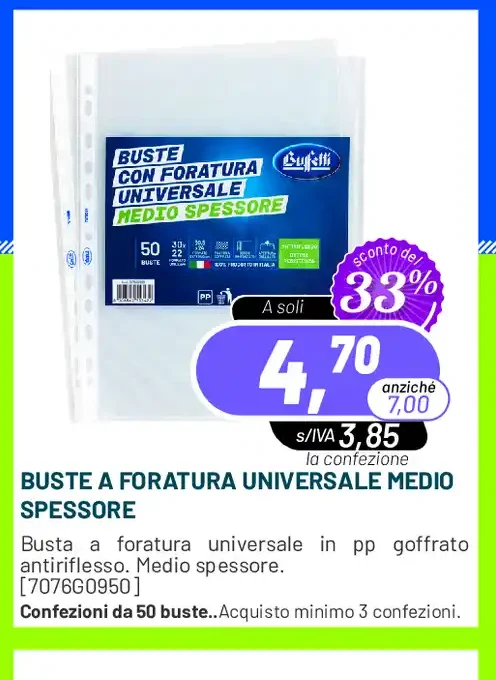 Buste a foratura universale medio spessore