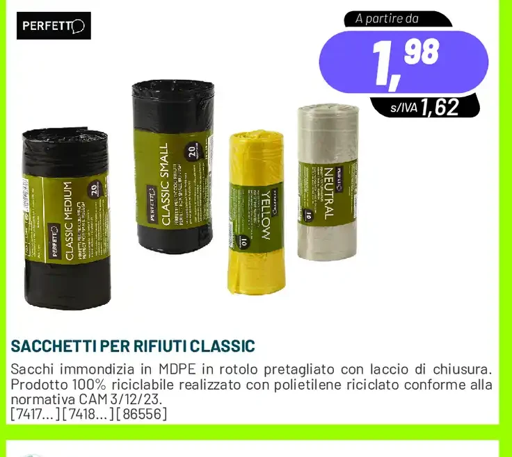 Sacchetti per rifiuti Classic