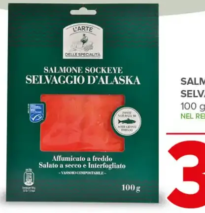 Salmone sockeye selvaggio d’Alaska