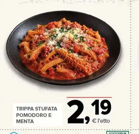 Trippa stufata pomodoro e menta