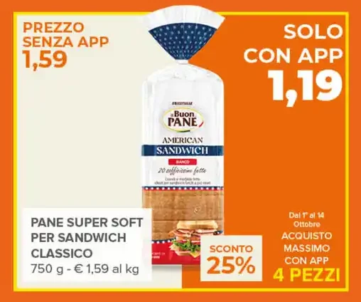 Pane super soft per sandwich classico